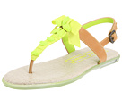 Juicy Couture Kids - Addie Kid (Toddler/Youth) (Neon Yello Grosgrain/Natural Nappa)