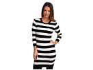 French Connection - Bambi Knits Stripe Dress (Black/Cream)