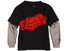 Fox Kids - It Is Coming 2Fer L/S Tee (Little Kids) (Black)