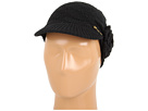 Fossil - Braylin Novelty Military Hat w/ Crochet Flower (Black)