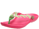 Crocs Kids - Translucent Weave Flip (Toddler/Little Kid/Big Kid) (Raspberry/Lime) - Footwear