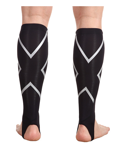 2XU - Stirrup Calf Guards (Black/Black) Athletic Sports Equipment