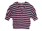 Ella Moss Girl - Shayna L/S Top (Big Kids) (Navy)