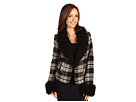 Karen Kane - After Dark Fur Collar Plaid Jacket (Plaid)