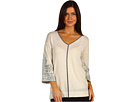 Adrienne Vittadini - Brocade V-Neck Tunic (Ivory)