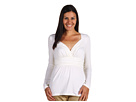 Red Dot - Jackie Jersey L/S V-Neck (White)