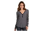 Lucky Brand - Striped Henley Sweater (American Navy)