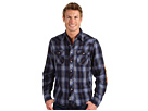 Fresh Brand - L/S Sport Shirt With Elbow Patches (Navy Plaid)