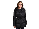 Vince Camuto - Snap Front Jacket w/ Detachable Knit Hood (Black)