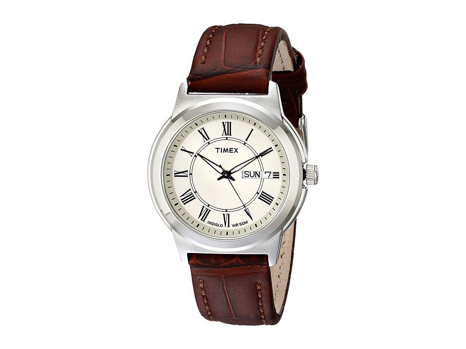 UPC 753048137886 product image for Timex Classic Brown Leather Strap (Silver) Watches | upcitemdb.com