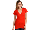 Hurley - Solid Perfect V-Neck Tee (Lava Red) - Apparel