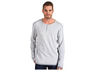 John Varvatos - L/S Printed Rib Henley (Silver Grey)
