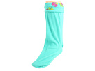 Betsey Johnson - Tin Case Rose Welly Sock (Turquoise)