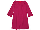 Ella Moss Girl - L/S Flutter Sleeve Dress (Big Kids) (Raspberry)