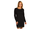 MICHAEL Michael Kors - L/S Oblong Stud Dress (Black)