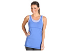 Lucy - Power Yoga Tank (Marina/Marina Block Print)