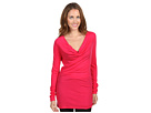 BCBGMAXAZRIA - Cowl Neck L/S Tunic (Azalea)