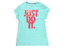 Nike Kids - Just Do It Cortez Fill SS Tee (Little Kids/Big Kids) (Tropical Twist/Dark Grey Heather) - Apparel