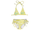 Roxy Kids - Roxy Shoreline Double Tiki Tri Set (Toddler/Little Kids) (Sunglow Yellow) - Apparel