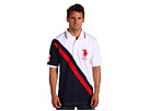 U.S. Polo Assn - Pieced Diagnol Stripe (White)