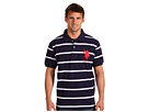 U.S. Polo Assn - 2 Color Narrow Stripe Polo (Cl Navy/ White)