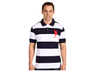 U.S. Polo Assn - 2 Color Wide Stripe Polo (Cl Navy/ White)