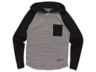 Billabong Kids - Stimulus Hooded Raglan Pullover (Big Kids) (Dark Grey Heather)