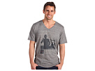 Abbot & Main - S/S V-Neck Graphic Tee (Heather Grey)