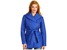 Jones New York Signature - Asymmetrical Quilted Zip Front Coat (Blue Sapphire)