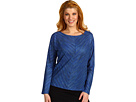 Jones New York Signature - L/S Mitered Top (Blue Sapphire)
