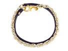Gorjana - Vintage Chain and Leather Double Wrap Bracelet (Purple)