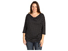 MICHAEL Michael Kors Plus - Plus Size Boatneck Drawstring Top (Black)