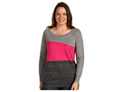 DKNY Jeans Plus Size - Plus Size Intarsia Lurex Sweatshirt (Charcoal Heather Combo)
