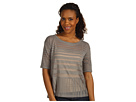 Kenneth Cole New York - 3/4 Sleeve Top w/ Burnout Stripe (Pebble)
