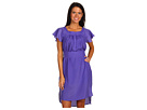 Jessica Simpson - Flutter Sleeve Cascading Dress (Blue) - Apparel