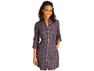 Fred Perry - Printed Button Front Dress (Navy)