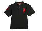 U.S. Polo Assn Kids - Short Sleeve Polo (Big Kids) (Black/Red)