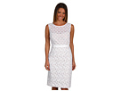 BCBGMAXAZRIA - Alice Mixed Lace Sheath Dress (White) - Apparel