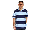 Nautica - S/S Large Bar Stripe Polo (Noon Blue)