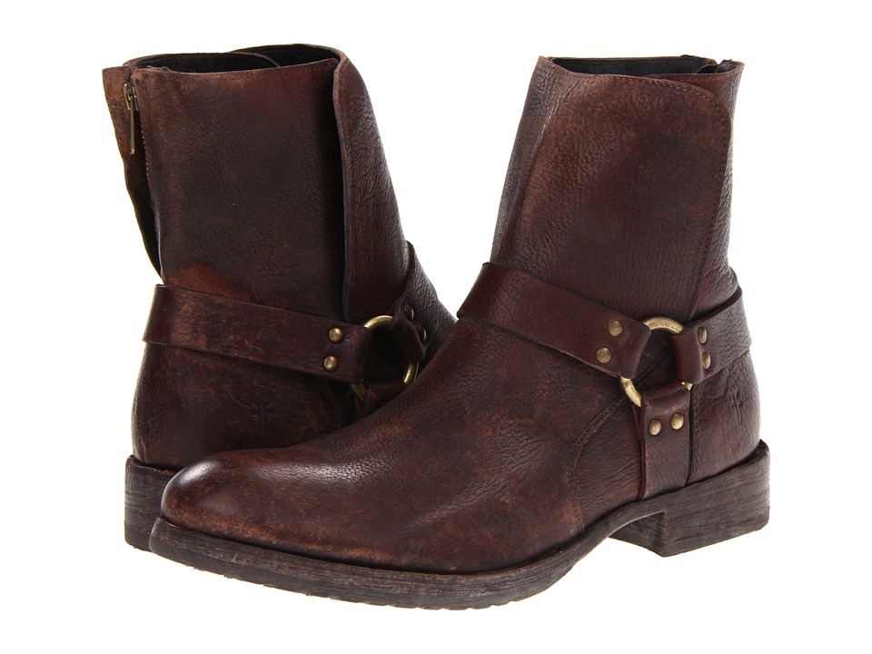 Frye Dean Harness (Dark Brown Antiqued) Men
