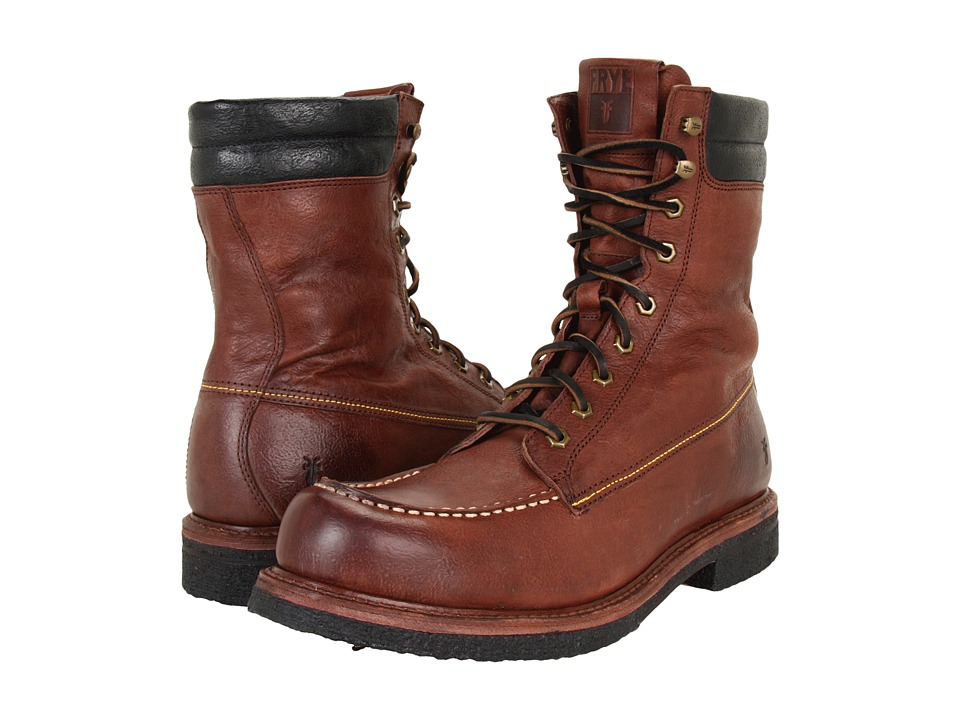 Frye Dakota Crepe Tall (Dark Brown Tumbled Full Grain) Men