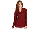 Christin Michaels - Jacinda Cowl Neck Top (Maroon)