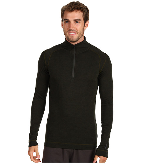 UPC 605284549889 product image for Smartwool - Midweight Zip T (Olive Heather) Men's Long Sleeve Pullover | upcitemdb.com