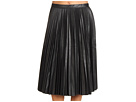 BCBGMAXAZRIA - Elsa Pleated Mid Length Skirt (Black)