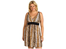 Christin Michaels - Plus Sammy Dress (Taupe Snake)