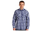 Report Collection - L/S Ombre Check Sport Shirt (Navy)