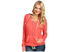 Roxy - Edge Of Camp Fleece Hoodie (Hot Lava) - Apparel