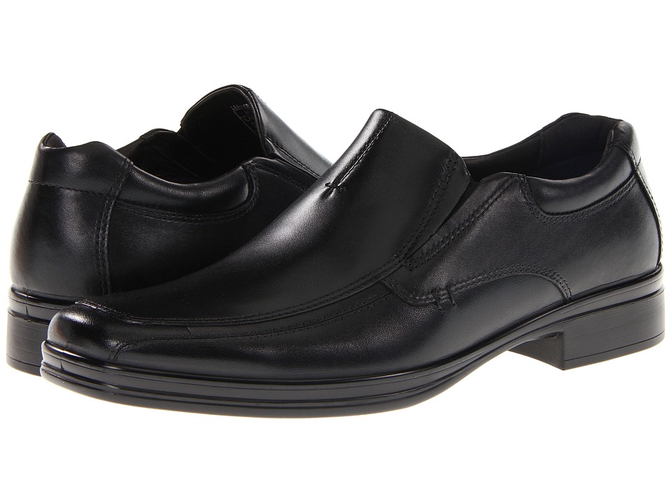 Hush Puppies - Quatro Slip On BK (Black Leather) Men