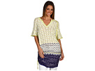BCBGMAXAZRIA - Zig Zag Pointelle Tunic (Wisteria Combo)