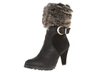 Antia - Gracie (Black Long Beach Leather with Faux Fur) - Footwear